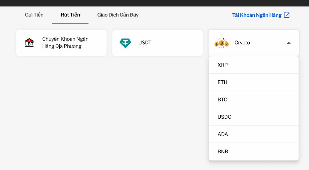 Người chơi cần đảm bảo thông tin ngân hàng trùng khớp với dữ liệu đăng ký.