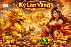 Quay nhanh nhận thưởng lớn trên slot Kỳ Lân Vàng 188BET (Ảnh AI)